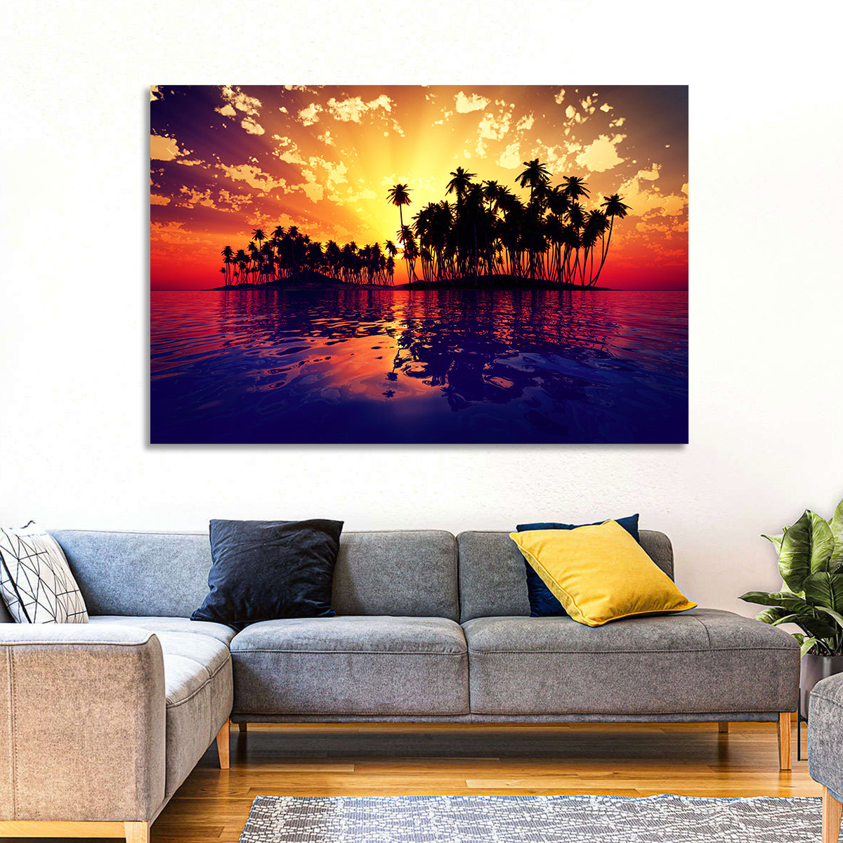Coconut Island Sunset Wall Art