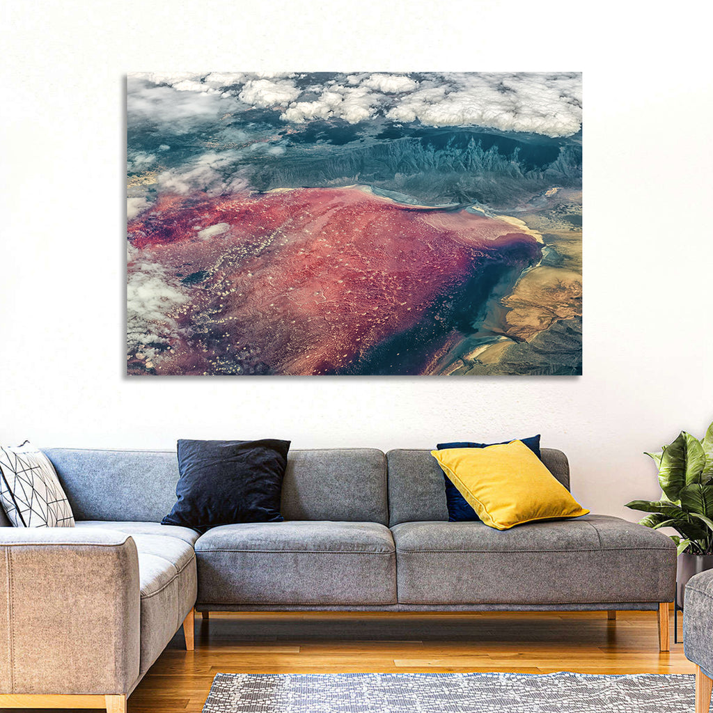 Lake Natron Aerial View Wall Art