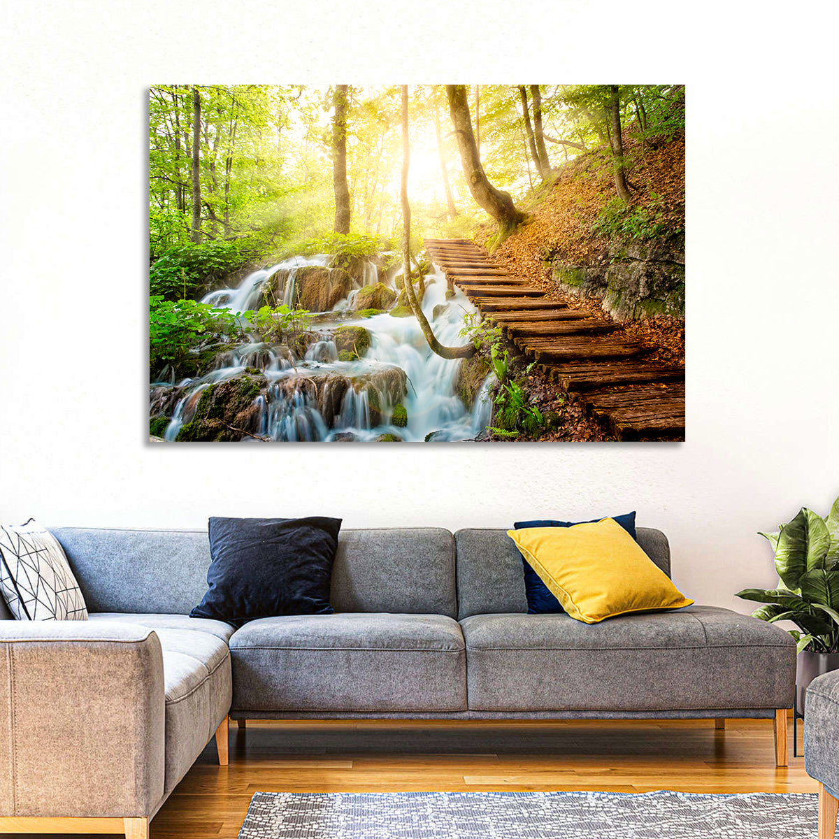 Plitvice Lakes Walkway Wall Art