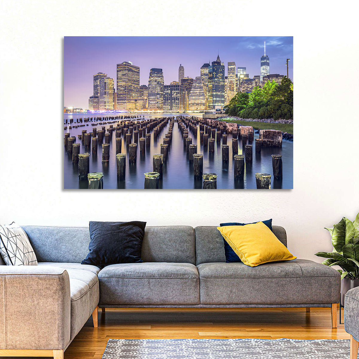 Manhattan Skyline at Twilight Wall Art