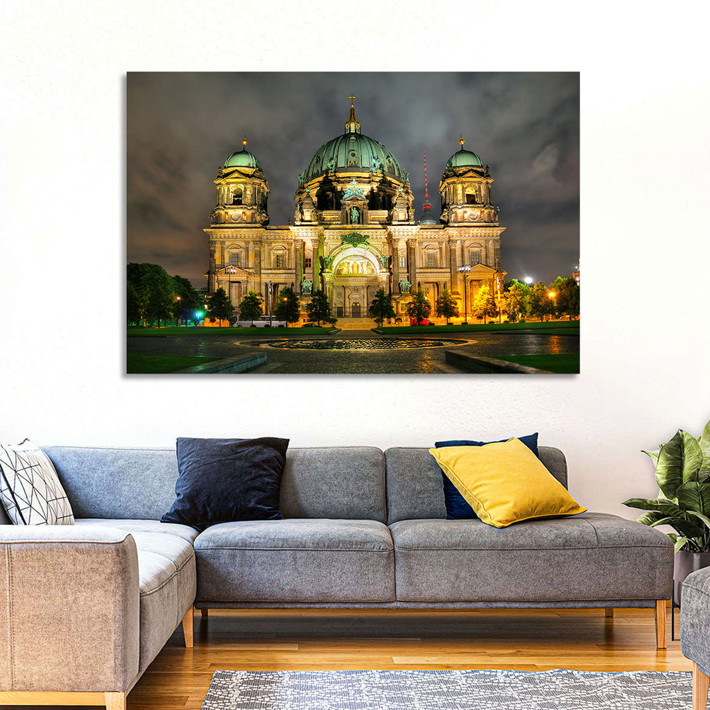 Berlin Cathedral Night View Wall Art