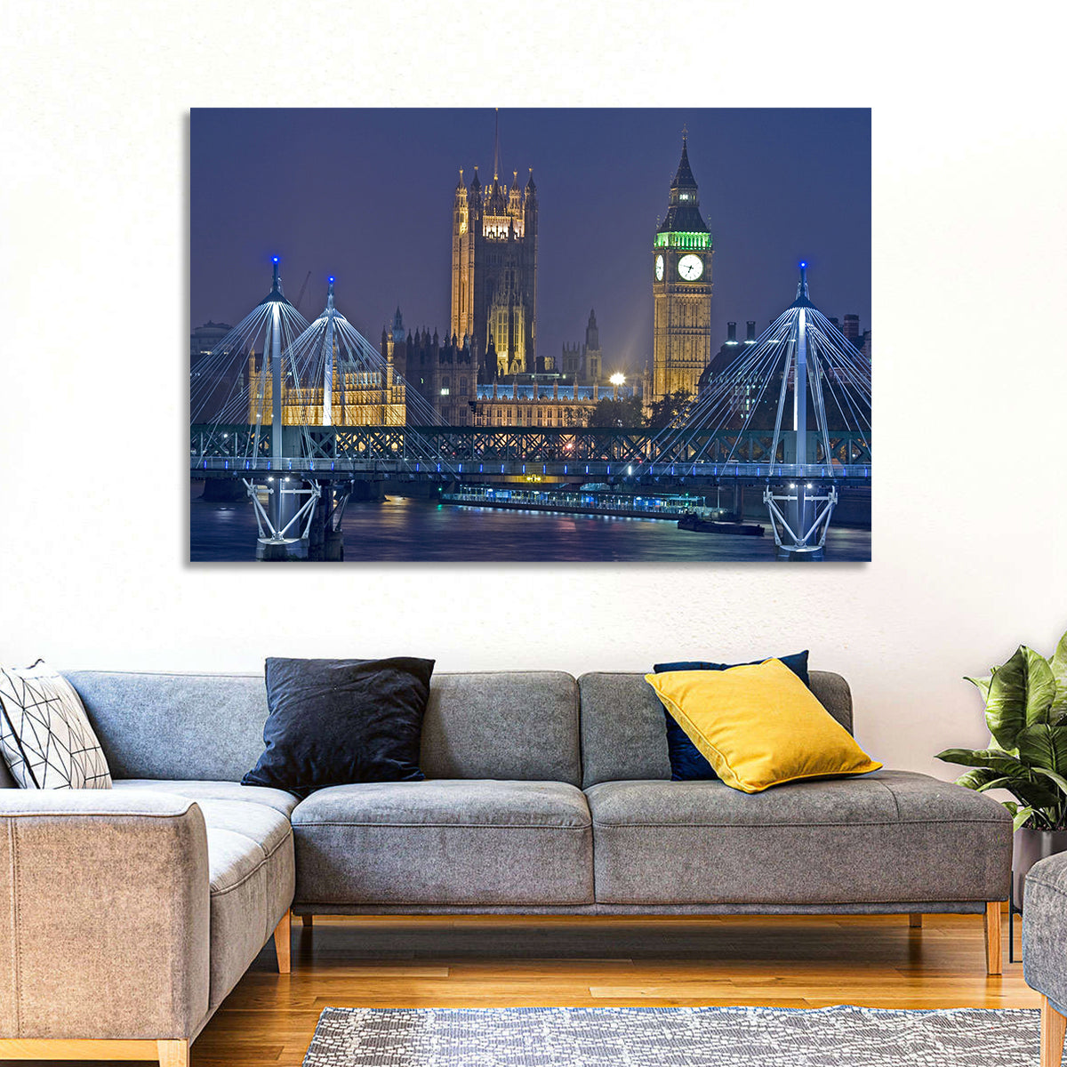 Big Ben Night Skyline Wall Art