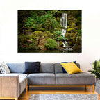 Secluded Mossy Waterfall Wall Art