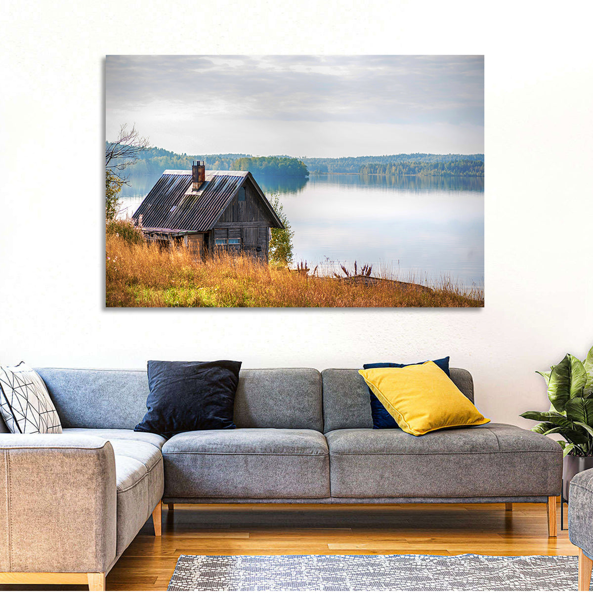 Salmon Lake & House Wall Art