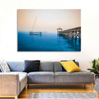 Outrigger Boat and Pier Wall Art