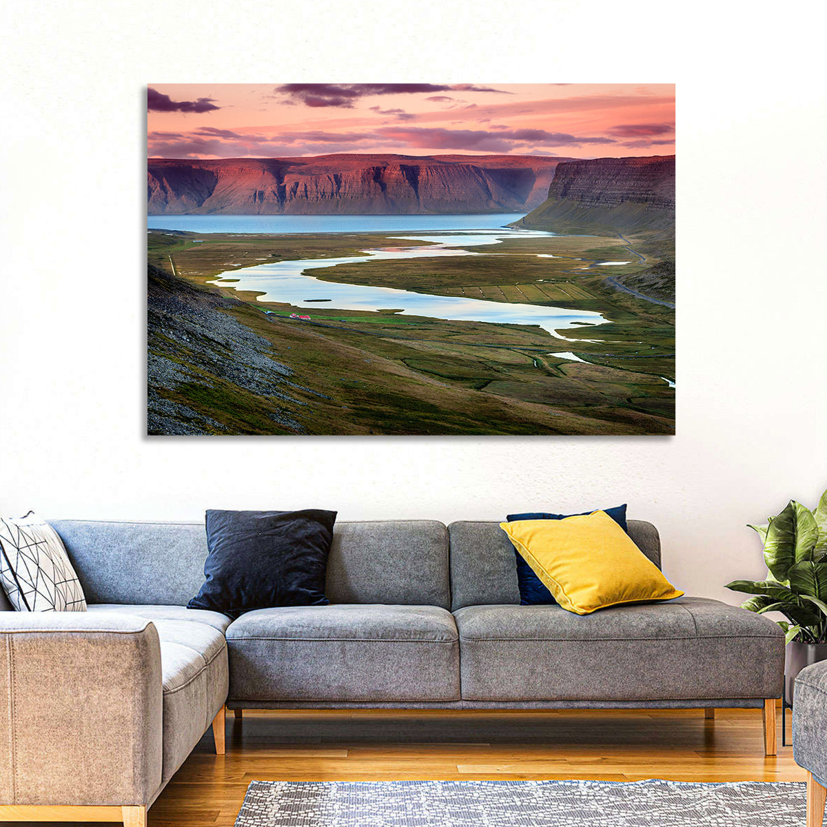 Westfjords Dusk, Iceland Wall Art in a room, landscape
