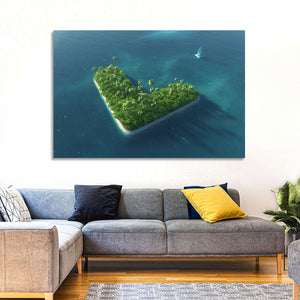 Heart Shaped Island Wall Art