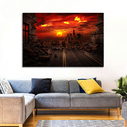 Apocalyptic Sunset Wall Art