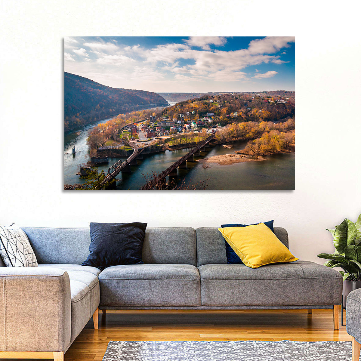 Maryland Heights Over Harpers Ferry Wall Art