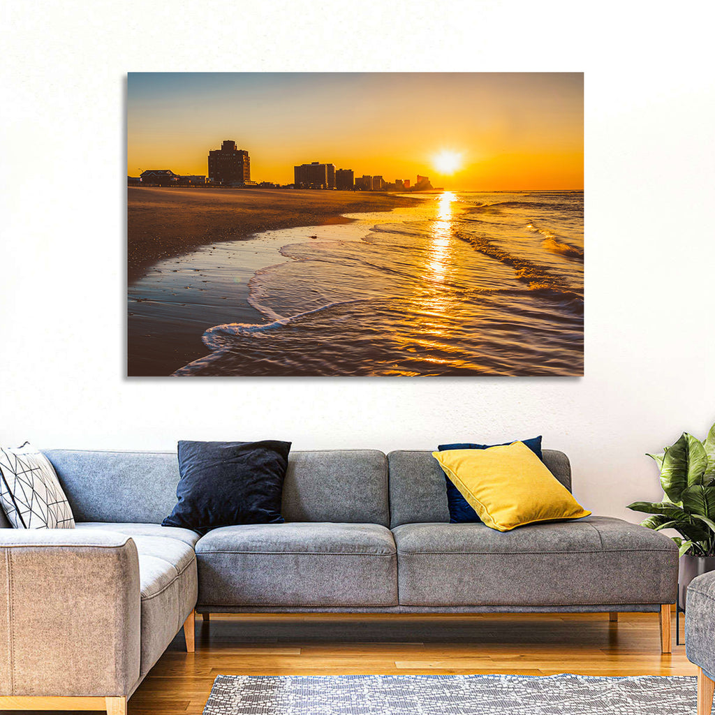 Ventnor Beach Sunrise Reflection Wall Art