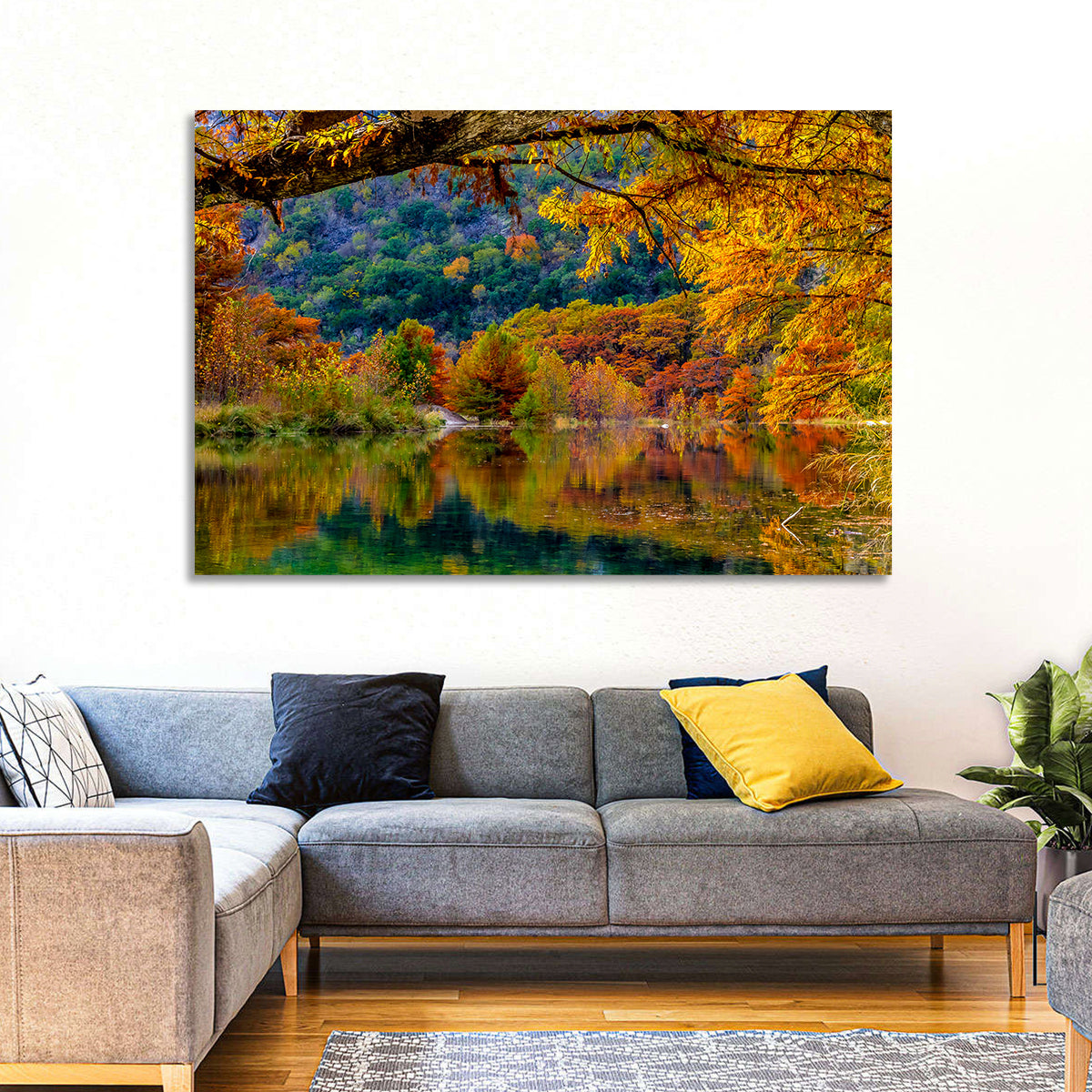 Frio River Autumn Reflection Wall Art