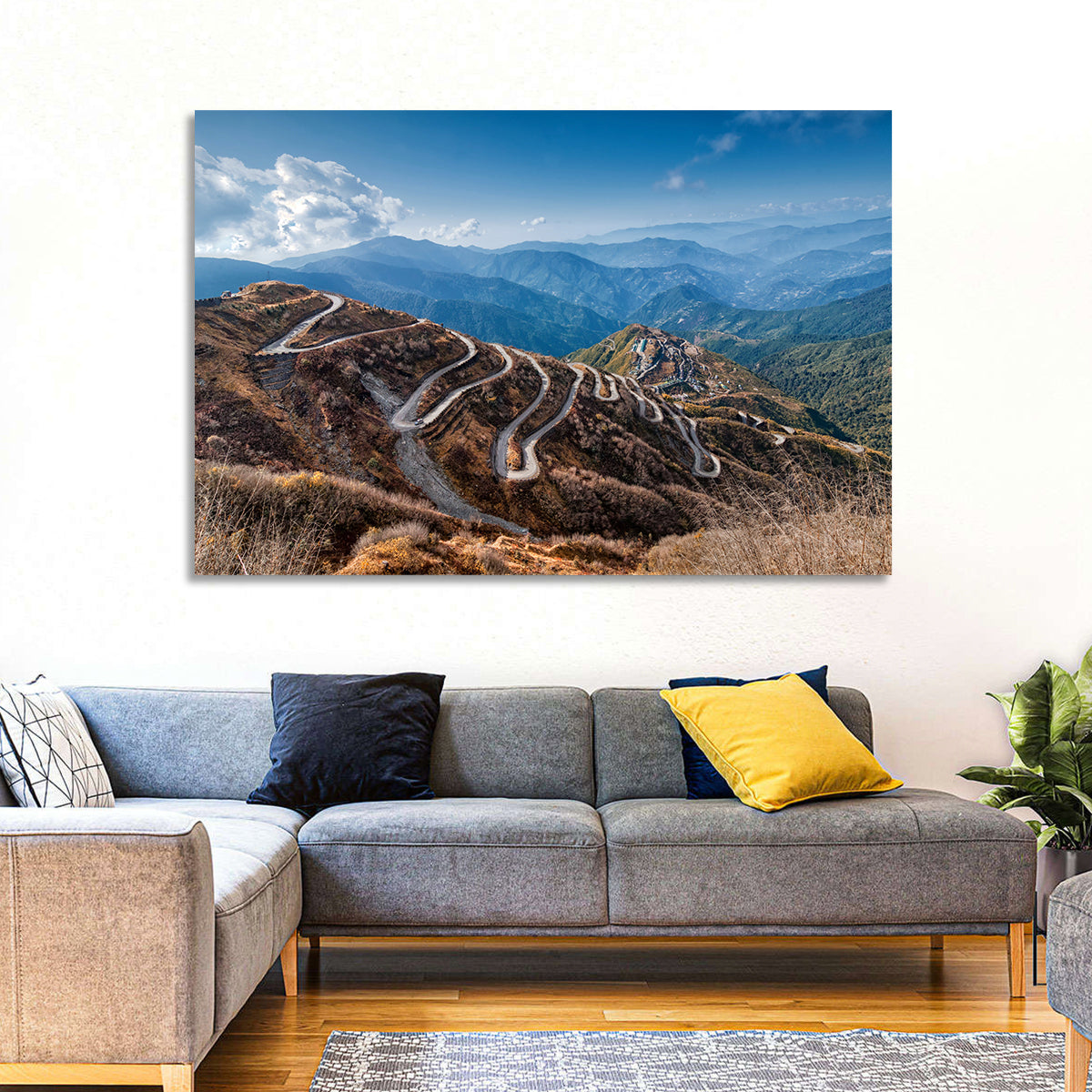 Zuluk Zig-zag Road, Sikkim Wall Art in a room, landscape