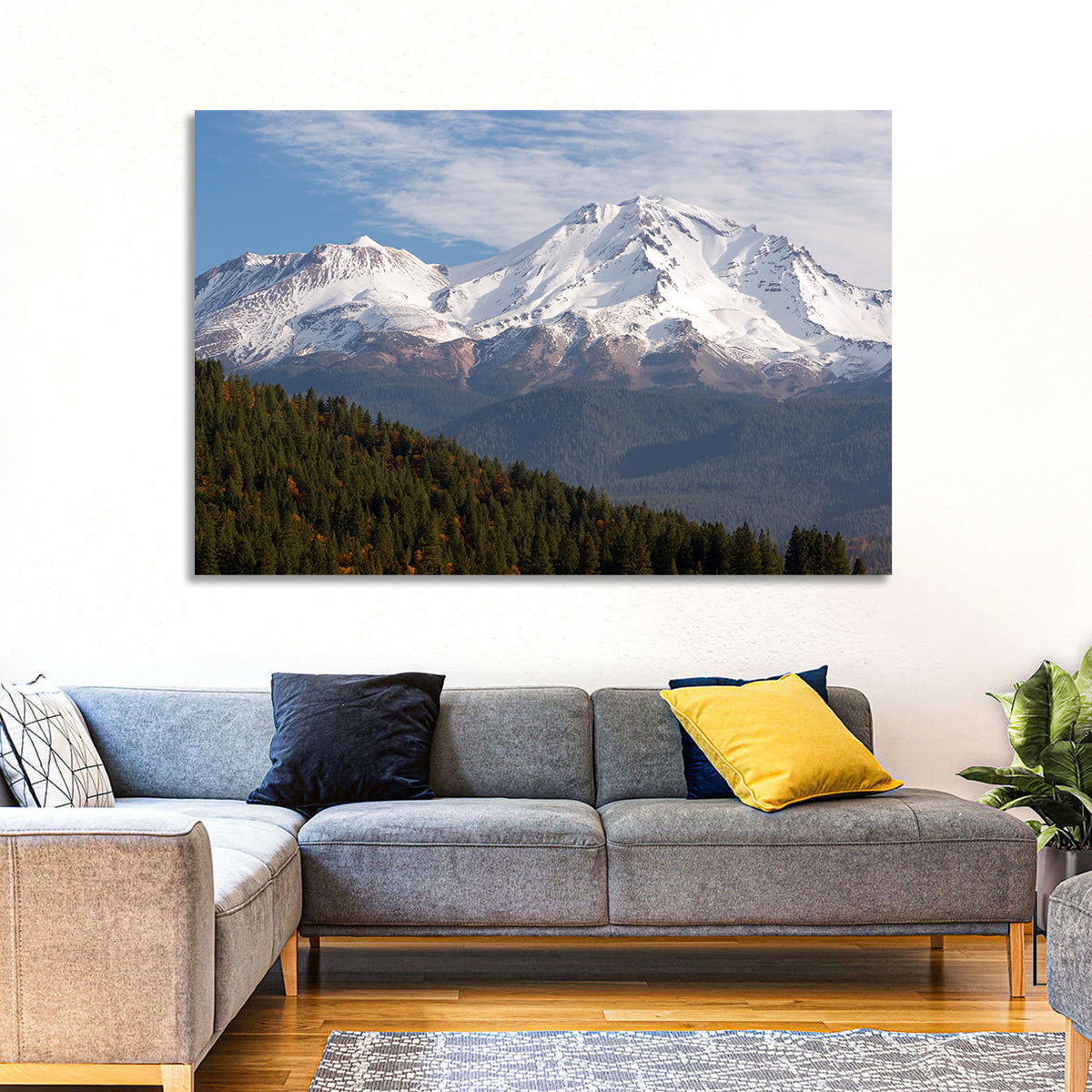 Mount Shasta Snow Peaks Wall Art