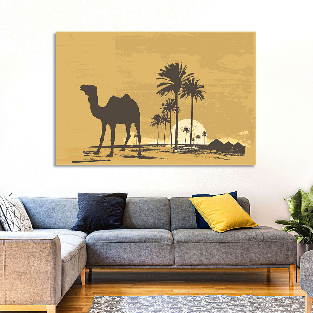 Giza Camel Silhouette Wall Art