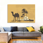 Giza Camel Silhouette Wall Art