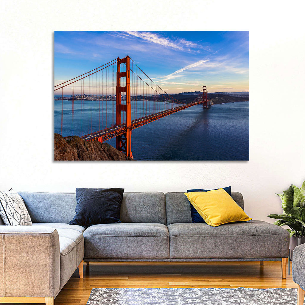 Golden Gate Bridge at Golden Hour Wall Art