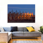 Oil Pump Jacks at Dusk Wall Art