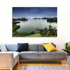 Lake Kivu Overcast Landscape Wall Art