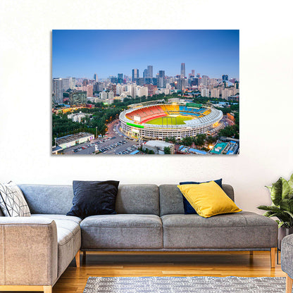 Beijing Stadium & Cityscape Wall Art