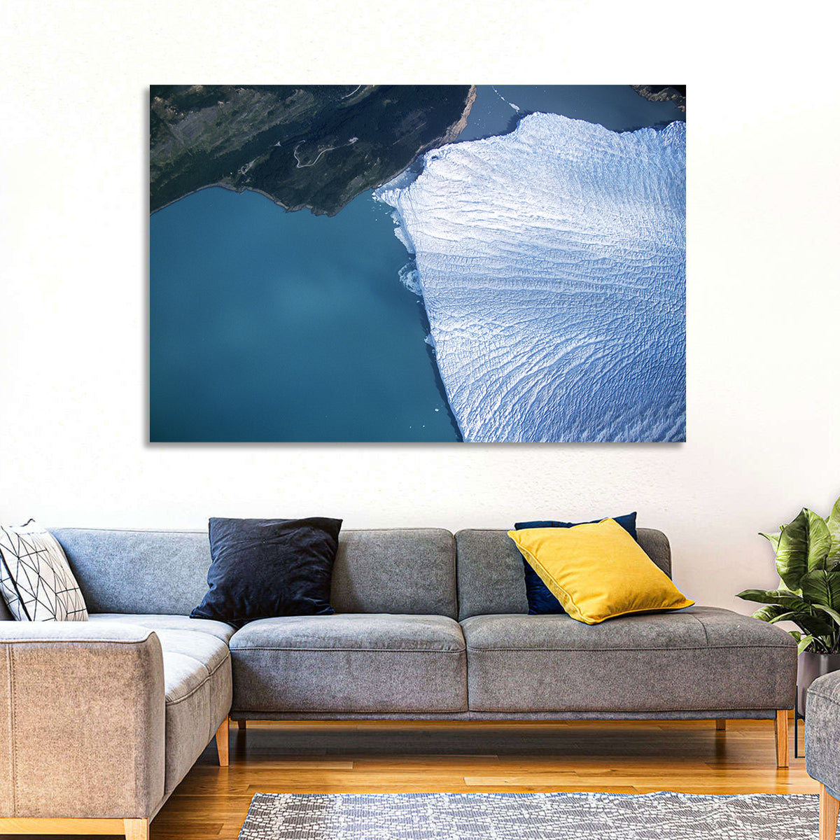 Perito Moreno Glacier Wall Art in a room, landscape