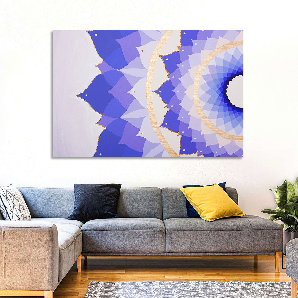 Sahasrara Chakra Lotus Mandala Wall Art