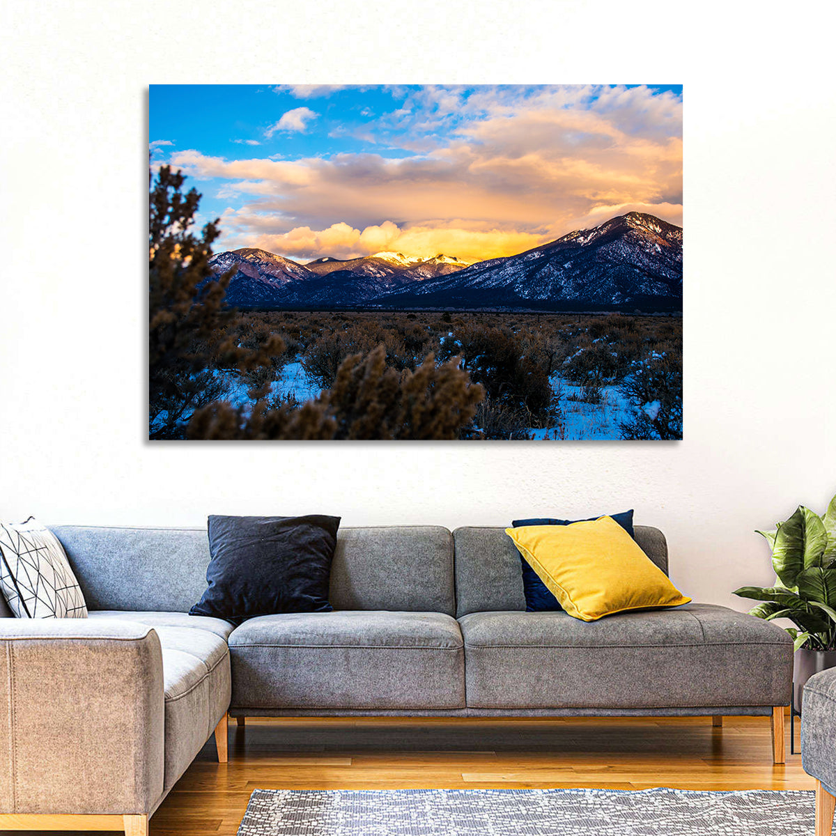 Taos  Sangre Winter Desert Wall Art