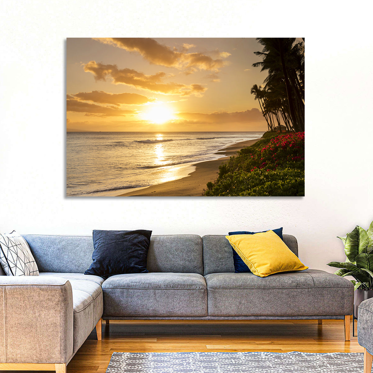 Kaanapali Beach Sunset Wall Art