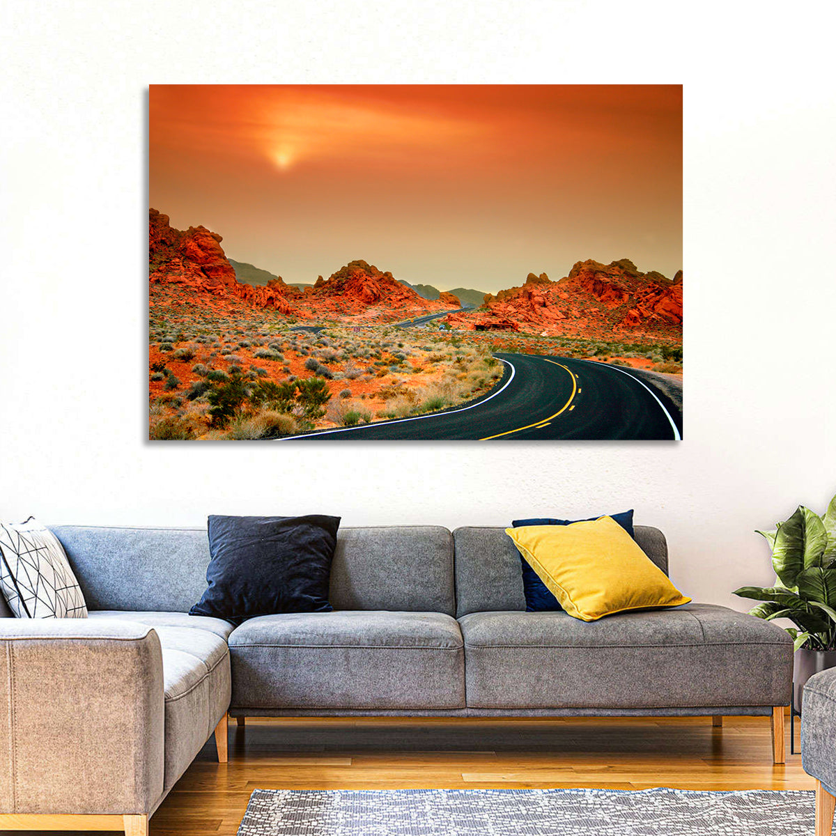 Valley of Fire Winding Road Wall Art