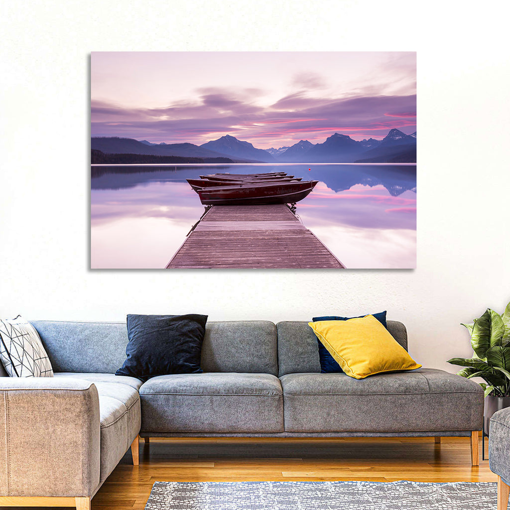 Lake Mcdonald Sunset Dock Wall Art