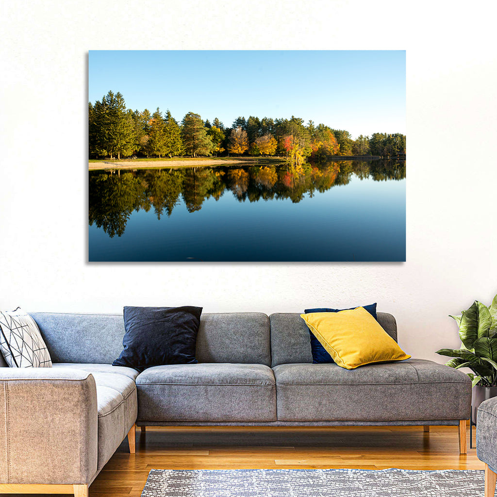 Lake Shaftsbury Autumn Reflection Wall Art