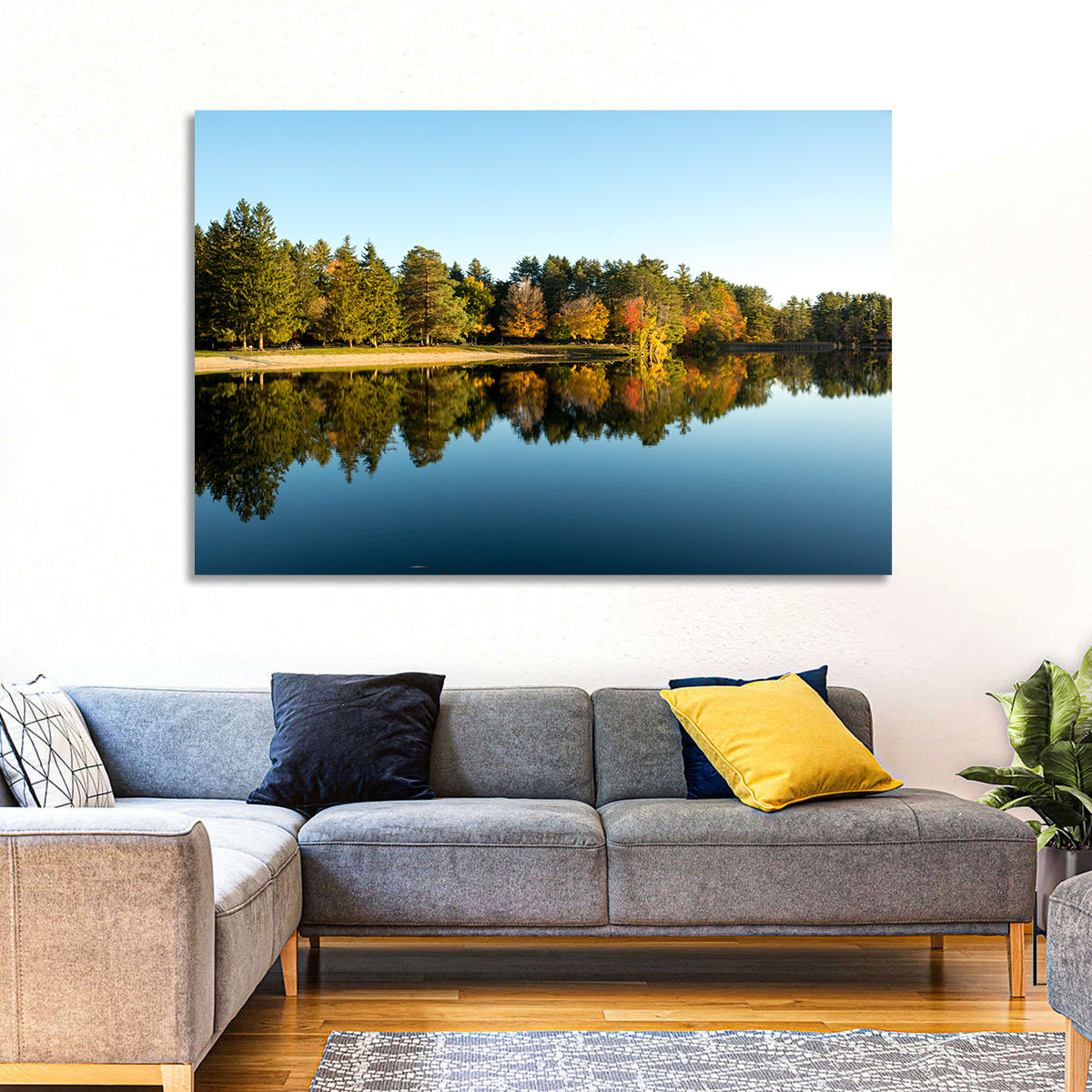Lake Shaftsbury Autumn Reflection Wall Art