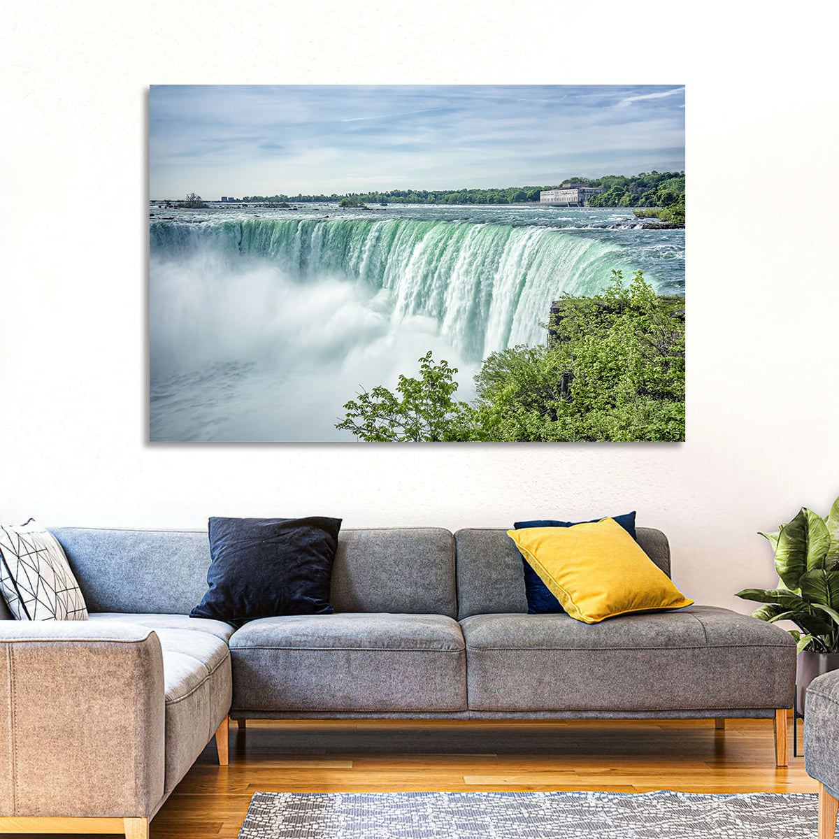 Horseshoe Falls Vista Wall Art in a room, landscape