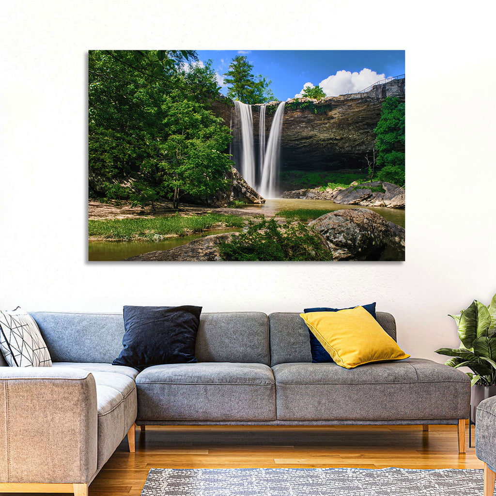 Noccalula Falls Waterfall in Daylight Wall Art