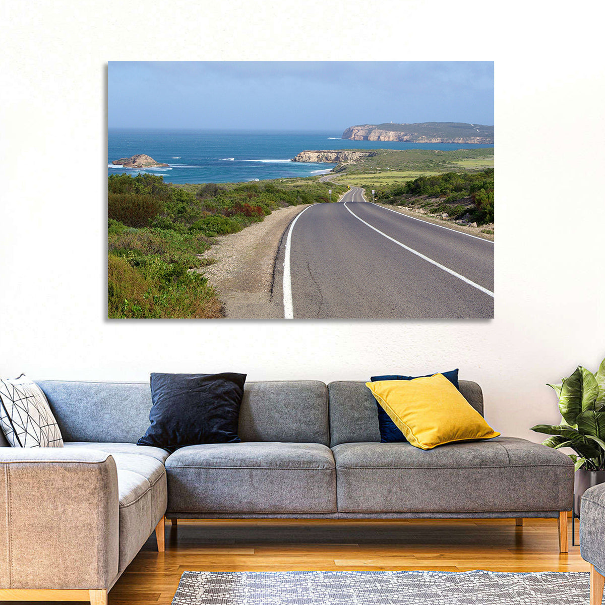 Inneston Coastal Road Wall Art in a room, landscape