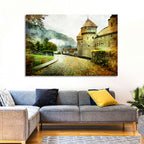 Autumn Approach to Chillon Castle Wall Art