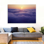Sunset Over Endless Clouds Wall Art
