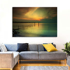 Lake Garda Sunset Pier Wall Art