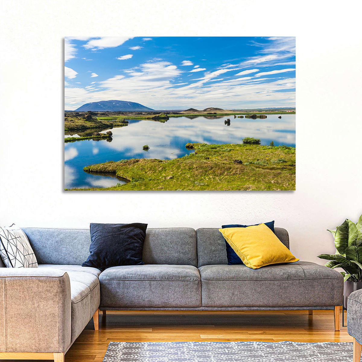 Lake Myvatn Reflection Wall Art