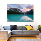 Turquoise Sunset at Lake Louise Wall Art