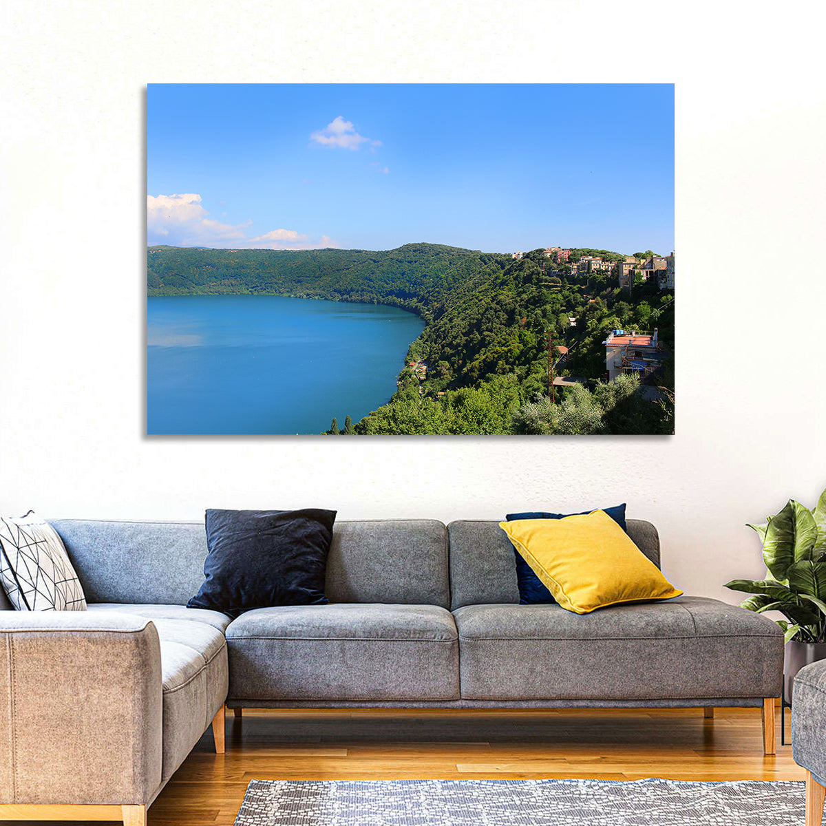 Lake Albano, Castel Gandolfo Wall Art in a room, landscape