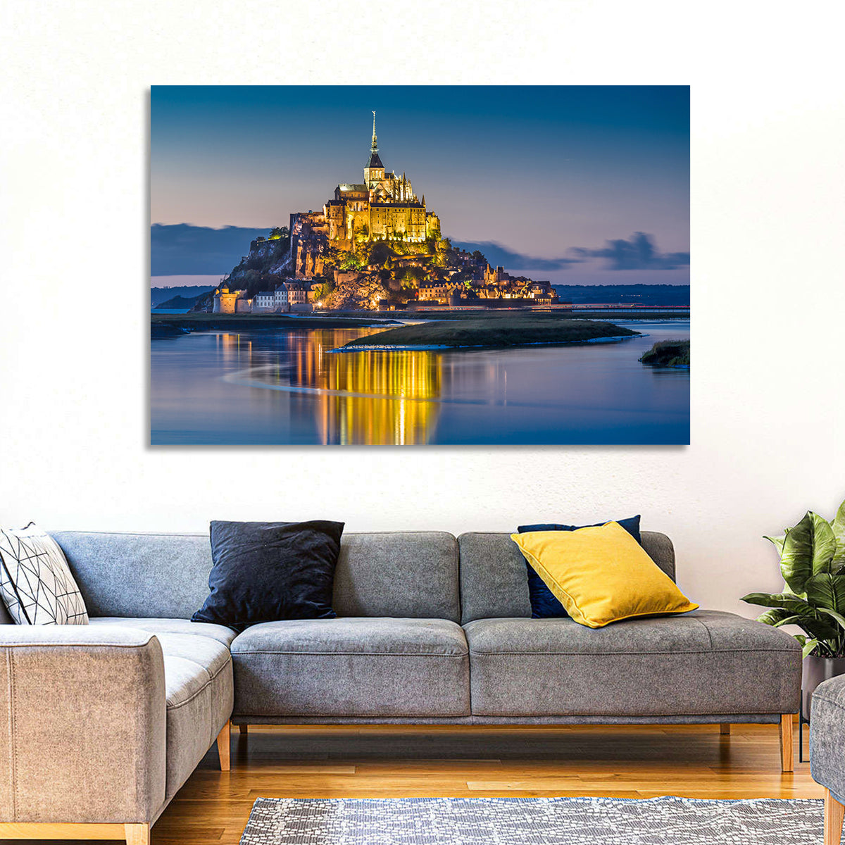 Mont Saint-michel at Dusk Wall Art