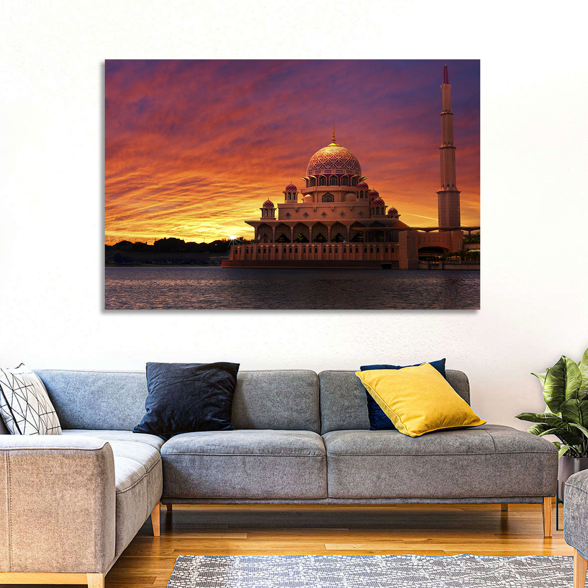 Putra Mosque at Sunset Wall Art