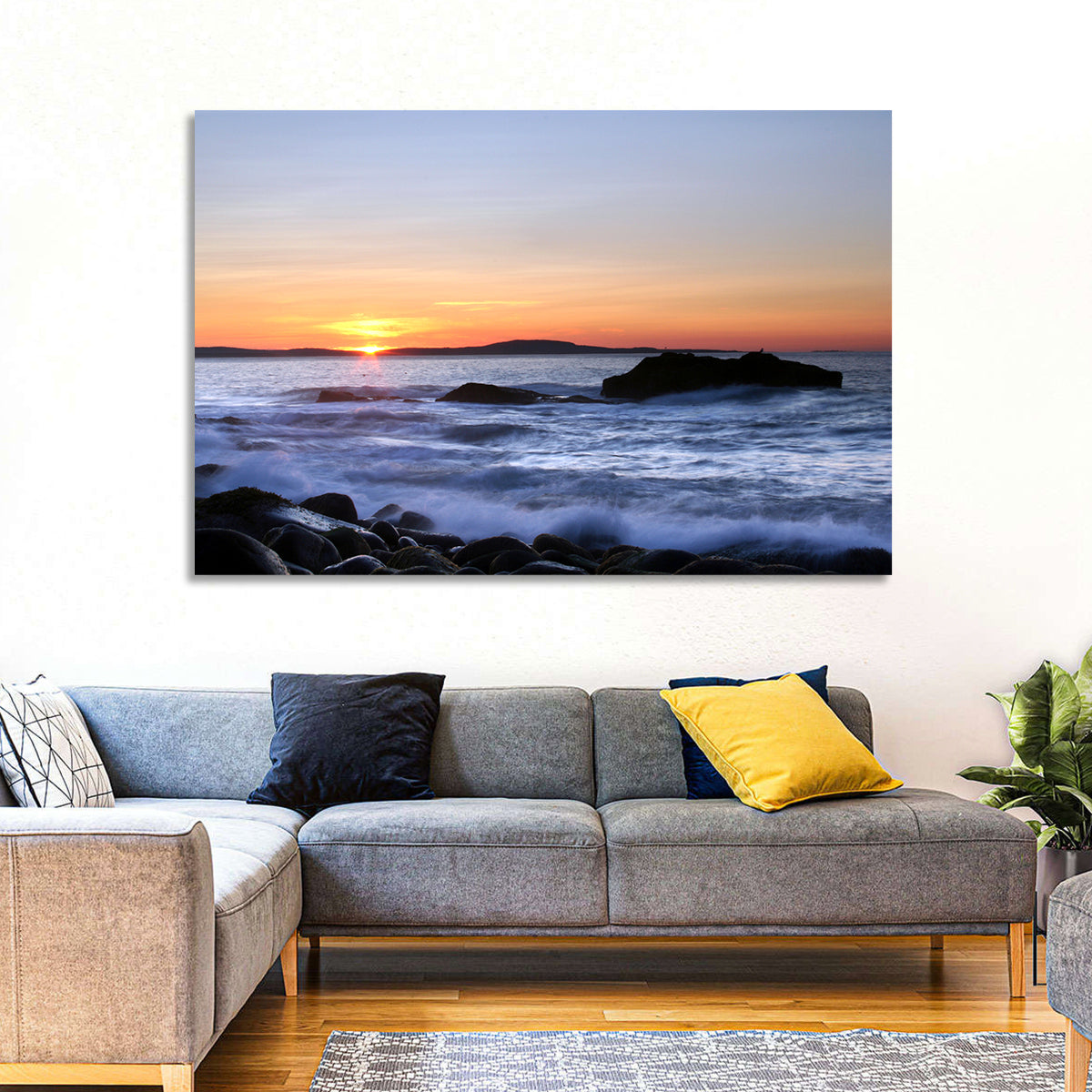 Acadia National Park Coastline Wall Art in a room, landscape