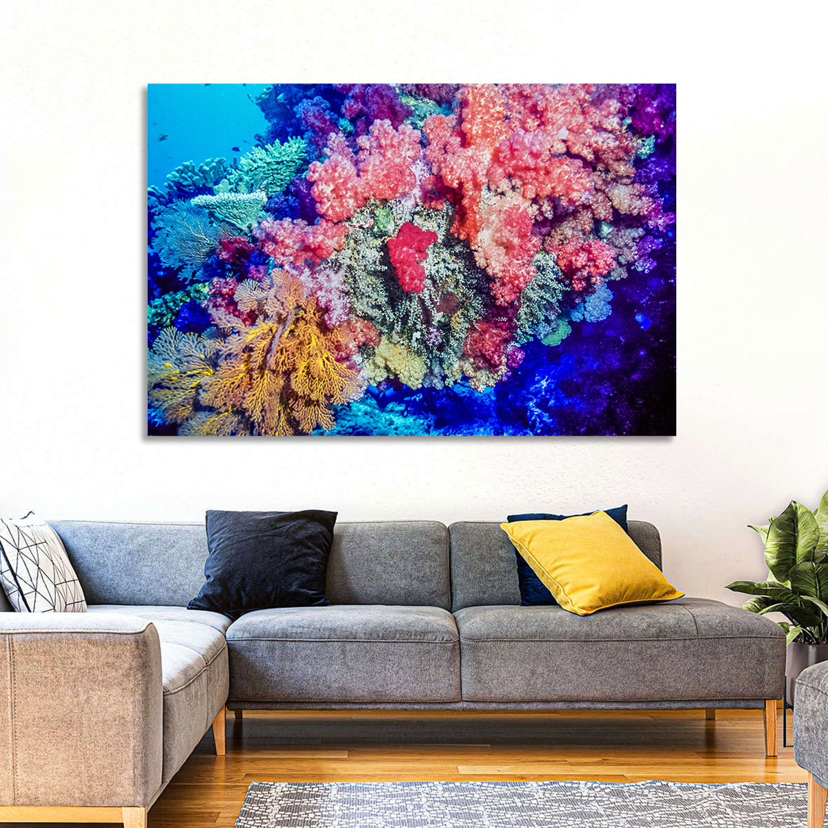 Vibrant Coral Reef Wall Art