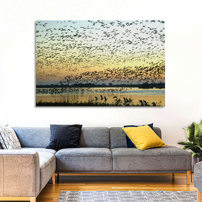 Snow Geese Flocks Wall Art