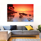 Brac Island Fiery Sunset Wall Art