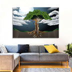Moonlit Lovers Tree Wall Art