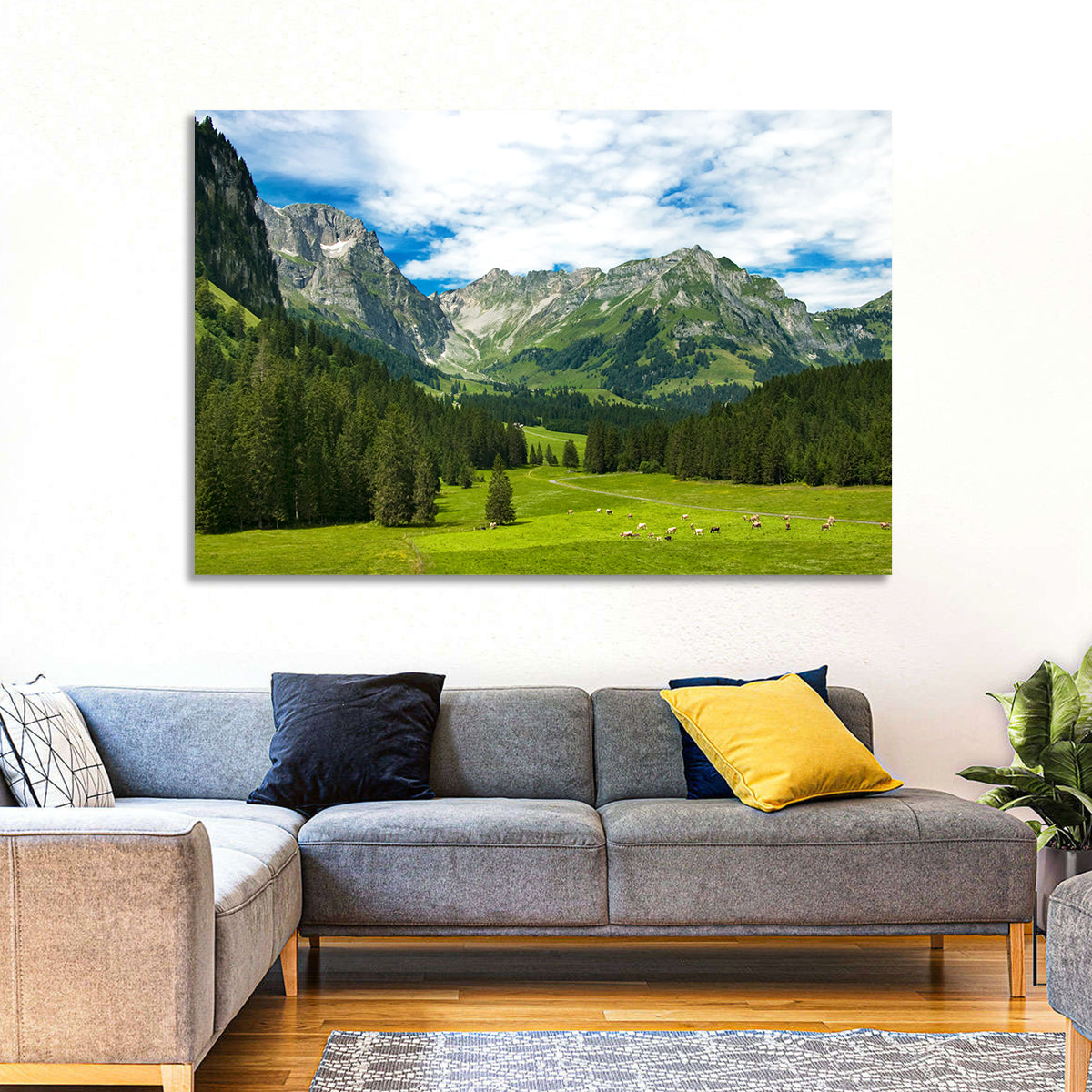 Arnibach Valley Summer Meadow Wall Art