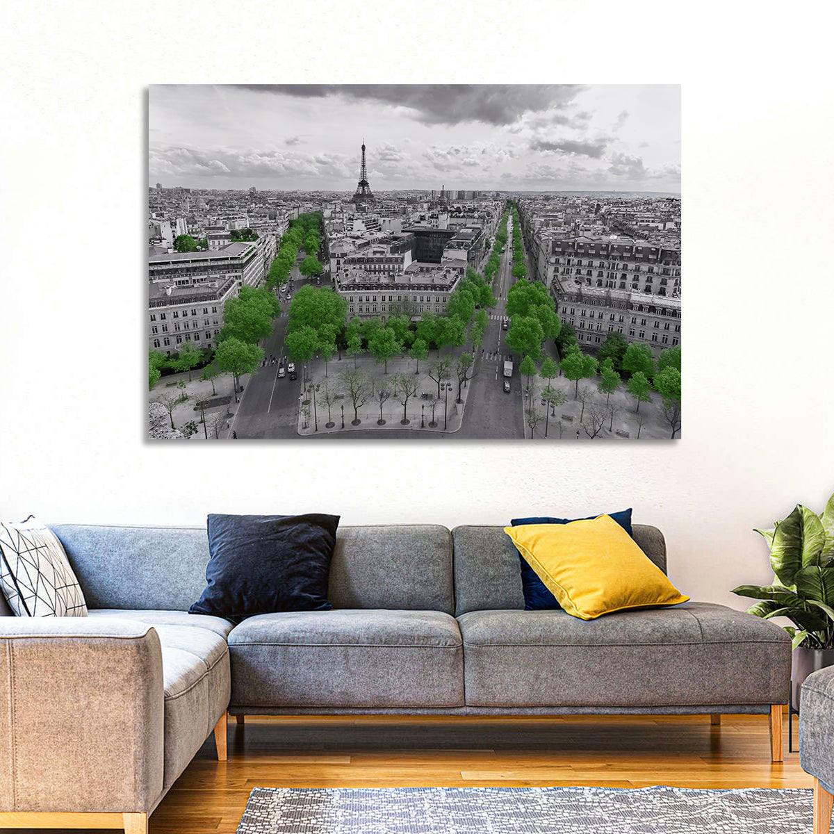 Champs Elysees, Paris Wall Art in a room, landscape