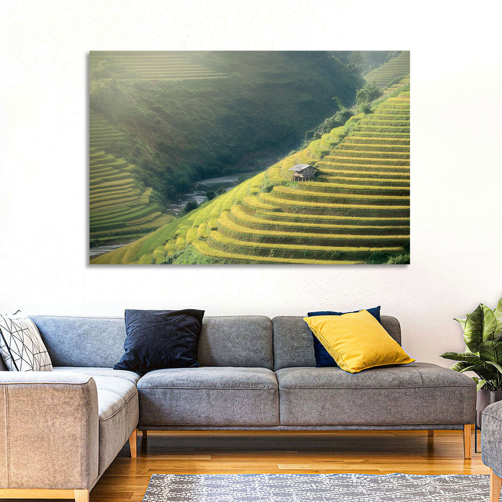 Golden Rice Terraces Wall Art